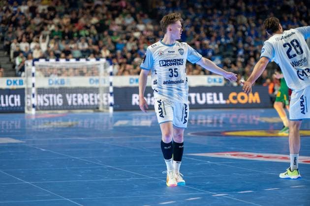 Jarnes Faust, Aussen TBV Lemgo Lippe 35 , TBV Lemgo Lippe SC Magdeburg, DHB Pokal Maenner, Herren, 6 Spieltag, Spiel um Platz 3, Daikin HBL, Lidl Final 4, 19 04 2026 Köln NRW Germany Copyright: xkolbert-press MartinxWdziecznyx