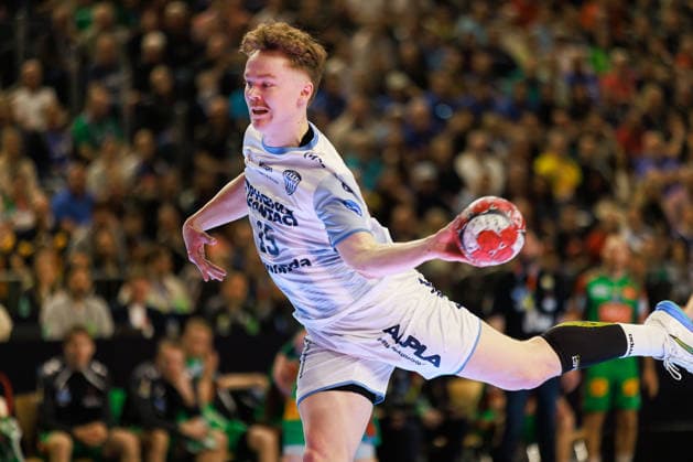 Jarnes FAUST TBV Lemgo Lippe, 35 scores a goal, Action, Goal throw GER, TBV Lemgo Lippe vs SC Magdeburg, Handball, DHB Pokal, LIDL Final4, Match for 3rd place, Match time 2025 2026, 19 04 2026, GER, TBV Lemgo Lippe vs SC Magdeburg, Handball, DHB Pokal, LIDL Final4, Match for 3rd place, Match time 2025 2026, 19 04 2026, Cologne Copyright: xEibnerxPressefoto OliverxSchmidtx EP_OST