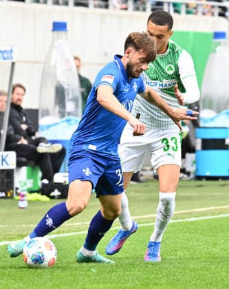 19 04 2026 Soccer Season 2025 2026 2 Soccer Bundesliga 30 Matchday SpVgg Greuther Fürth Kleeblatt SV Darmstadt 98 Lilien Sportfoto Zink xwoxzix DFL regulations prohibit any use of photographs as image sequences and or quasi video only for editorial use Killian Corredor 34, SV Darmstadt 98 D98 SV98 Maximilian Solomon Dietz 33, SpVgg Greuther Fürth