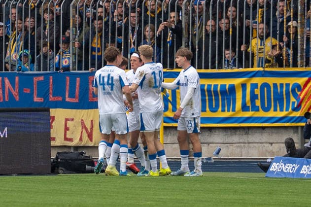 Germany Soccer, 2 Bundesliga, Matchday 30 2025 26, Eintracht Braunschweig Hertha BSC on 19 04 in Braunschweig, Eintracht Stadion Goal Penalty kept Ron Thorben Hoffmann Eintracht Braunschweig 1 Follow-up to 0 1 Fabian Reese Hertha BSC 11 Jubel Freude Emotionen Torjubel Copyright: xSvenxHeidmannx