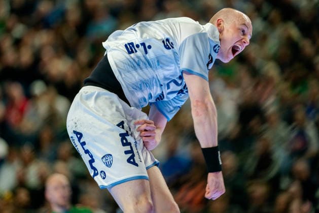 Cologne, 19 04 2026, Handball, Men, Lidl Final4, DHB Pokal, Match for 3rd place, TBV Lemgo Lippe SC Magdeburg Leve Carstensen TBV Lemgo, 21 during the match Cologne Lanxess Arena NRW Germany
