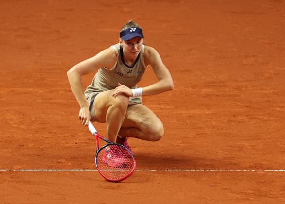 19 04 2026, Germany, Stuttgart, Porsche Tennis Grand Prix 2026, Final, Elena Rybakina KAZ disappointed