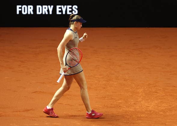 19 04 2026, Germany, Stuttgart, Porsche Tennis Grand Prix 2026, Final, Elena Rybakina KAZ cheers, jubilation