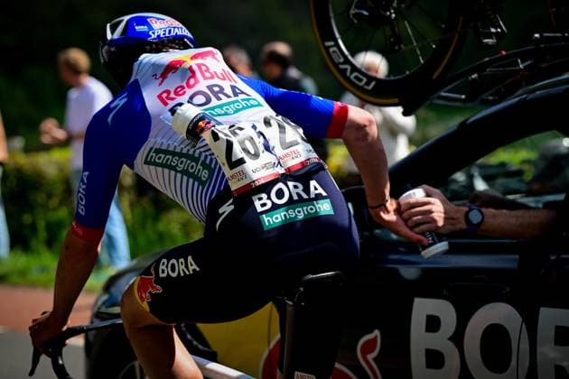 Dutch Tim Van Dijke of Red Bull-BORA-hansgrohe pictured in action during the men elite Amstel Gold Race one day cycling race, 257,4 km from Maastricht to Valkenburg, The Netherlands, Sunday 19 April 2026. DIRKxWAEM  x171324361x