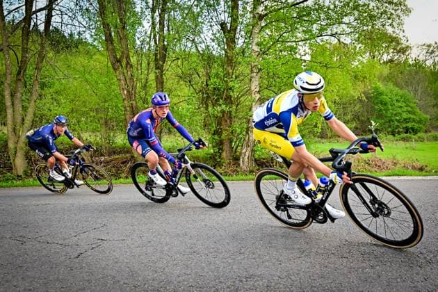 Belgian Senne Thonnon of Team Flanders-Baloise pictured in action during the men elite Amstel Gold Race one day cycling race, 257,4 km from Maastricht to Valkenburg, The Netherlands, Sunday 19 April 2026. DIRKxWAEM  x171324485x