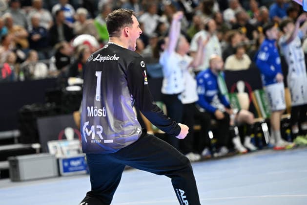 GER, Lanxess Arena Koeln, HBL, LIDL FINAL4, Men, Match for 3rd place, TBV Lemgo Lippe vs SC Magdeburg 19 04 2026, Lanxess Arena , Koeln , GER, Lanxess Arena Koeln, HBL, LIDL FINAL4, Men, Match for 3rd place, TBV Lemgo Lippe vs SC Magdeburg , in the picture is happy about a held ball nordphotoxGmbHx xMeuter nph00351