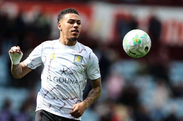 Birmingham, England, 19th April 2026. Morgan Rogers of Aston Villa during the pre-game warm up ahead of the Aston Villa vs Sunderland Premier League match at Villa Park, Birmingham. Picture credit should read: Gareth Evans Sportimage EDITORIAL USE ONLY. No use with unauthorised audio, video, data, fixture lists, club league logos or live services. Online in-match use limited to 120 images, no video emulation. No use in betting, games or single club league player publications. SPI_022_GE_Aston_Villa_vs_Sunderland SPI-4703-0022