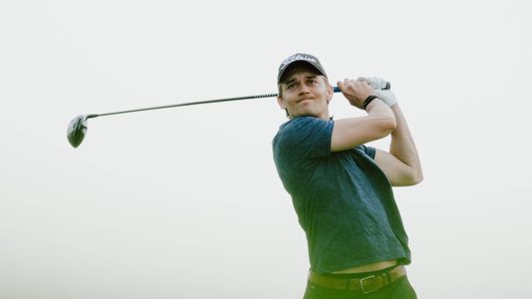 GOLF - AUT Int. Foursome Championship ATZENBRUGG,AUSTRIA,19.APR.26 - GOLF - Austrian International Foursome Championship, Diamond Country Club. Image shows Simon Besek (AUT).  GEPAxpictures xAlexanderxSolc