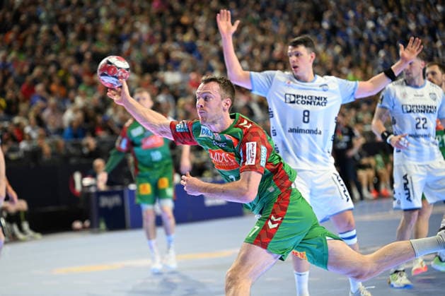 GER, Lanxess Arena Koeln, HBL, LIDL FINAL4, Men, Match for 3rd place, TBV Lemgo Lippe vs SC Magdeburg 19 04 2026, Lanxess Arena , Koeln , GER, Lanxess Arena Koeln, HBL, LIDL FINAL4, Men, Match for 3rd place, TBV Lemgo Lippe vs SC Magdeburg , pictured Felix Claar SC Magdeburg 7 , throws on goal nordphotoxGmbHx xMeuter nph00351