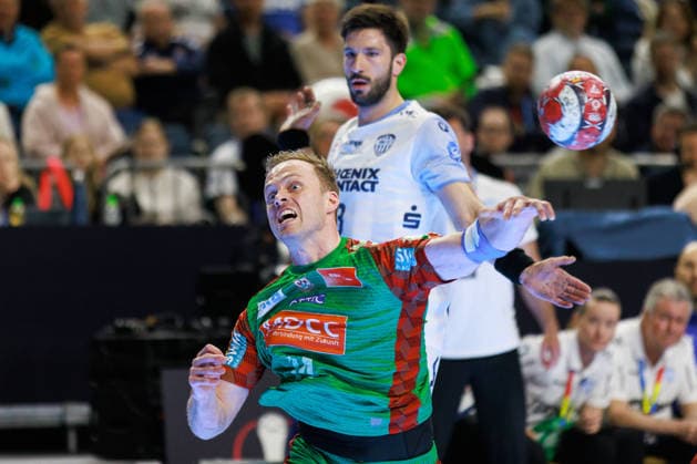 Omar Ingi MAGNUSSON SC Magdeburg, 14 scores a goal, Action, Goal throw GER, TBV Lemgo Lippe vs SC Magdeburg, Handball, DHB Pokal, LIDL Final4, Match for 3rd place, Match time 2025 2026, 19 04 2026, GER, TBV Lemgo Lippe vs SC Magdeburg, Handball, DHB Pokal, LIDL Final4, Match for 3rd place, Match time 2025 2026, 19 04 2026, Cologne Copyright: xEibnerxPressefoto OliverxSchmidtx EP_OST