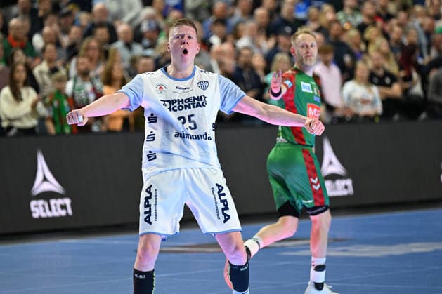 GER, Lanxess Arena Koeln, HBL, LIDL FINAL4, Men, Match for 3rd place, TBV Lemgo Lippe vs SC Magdeburg 19 04 2026, Lanxess Arena , Koeln , GER, Lanxess Arena Koeln, HBL, LIDL FINAL4, Men, Match for 3rd place, TBV Lemgo Lippe vs SC Magdeburg , pictured Goal celebration jubilation, Niels Versteijnen TBV Lemgo 25 , nordphotoxGmbHx xMeuter nph00351