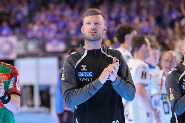 19 04 2026, xgox, Handball DHB Pokal match 3rd place SC Magdeburg TBV Lemgo Lippe emspor, v l Philipp Weber Magdeburg, 20 disappointed, looks disappointed, disappointed Koeln