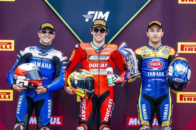 ASSEN - Race 2, WorldSSP. World Supersport. No. 1 Philip Oetll, No. 2 Albert Arenas and No. 3 Can Oncu. MARCEL J. DE JONG ANP xVIxANPxSportx xxANPxIVx 556203339 originalFilename: 556203339.jpg