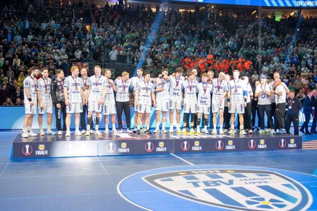 Award ceremony, TBV Lemgo Lippe, 3rd place, TBV Lemgo Lippe SC Magdeburg, DHB Pokal Maenner, Herren, 6 Spieltag, Spiel um Platz 3, Daikin HBL, Lidl Final 4, 19 04 2026 Köln NRW Germany Copyright: xkolbert-press MartinxWdziecznyx