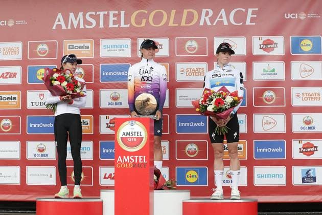 Valkenburg, 19-04-2026, cycling, Amstel Gold Race, women, Paula Blasi wins, with Kasia Niewiadoma in second place and Demi Vollering in third. Amstel Gold Race 2026 Women  x203153212x Copyright: