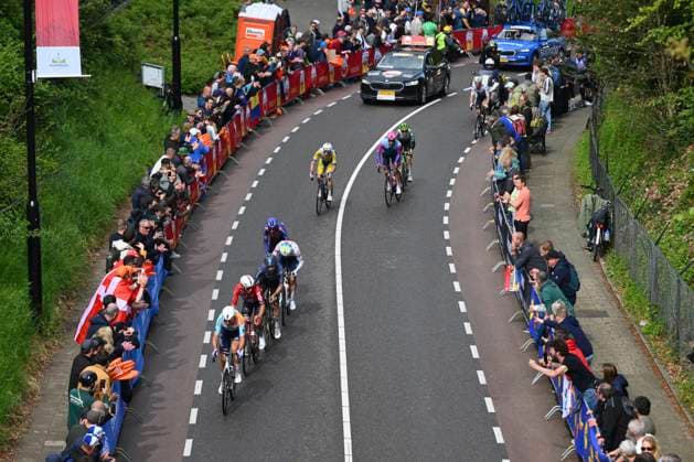 Amstel Gold Race 2026 Cycling Race VALKENBURG, THE NETHERLANDS - APRIL 19 : Artz Huub (NED) of Lotto Intermarche, Maciejuk Filip (POL) of Movistar Team, Frigo Marco (ITA) of NSN Cycling Team, Barguil Warren (FRA) of Team Picnic PostNL, Azparren Xabier Mikel (ESP) of Pinarello Q36.5 Pro Cycling Team, Lopez Joseba (ESP) of Caja Rural - Seguros RGA, Deweirdt Siebe (BEL) of Team Flanders - Baloise, Retailleau Valentin (FRA) of TotalEnergies, Stockman Abram (BEL) of Unibet Rose Rockets during the 60th edition of Amstel Gold Race an UCI World Tour 1.UWT one day cycling road race for Men Elite of 220 km with start in Maastricht and finish in Valkenburg on April 19, 2026 in Valkenburg, The Netherlands, 19 04 2026 ( Motordriver Kenny Verfaillie - Valkenburg The Netherlands Copyright: xVincentxKalutx