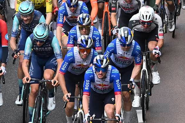 Amstel Gold Race 2026 Cycling Race VALKENBURG, THE NETHERLANDS - APRIL 19 : Evenepoel Remco (BEL) of Red Bull - BORA - Hansgrohe during the 60th edition of Amstel Gold Race an UCI World Tour 1.UWT one day cycling road race for Men Elite of 220 km with start in Maastricht and finish in Valkenburg on April 19, 2026 in Valkenburg, The Netherlands, 19 04 2026 ( Motordriver Kenny Verfaillie - Valkenburg The Netherlands  Copyright: xVincentxKalutx