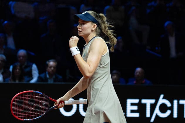 Elena Rybakina KAZ cheers after winning the final, cheers, joy, emotion, gesture, GER, Elena Rybakina vs Karolina Muchova, Tennis, ATP Tournament, WTA 500, Porsche Tennis Grand Prix, Final, 19 04 2026, GER, Elena Rybakina vs Karolina Muchova, Tennis, ATP Tournament, WTA 500, Porsche Tennis Grand Prix, Final, 19 04 2026, Stuttgart Copyright: xEibner-Pressefoto EdwardxCheungx EP_ECG
