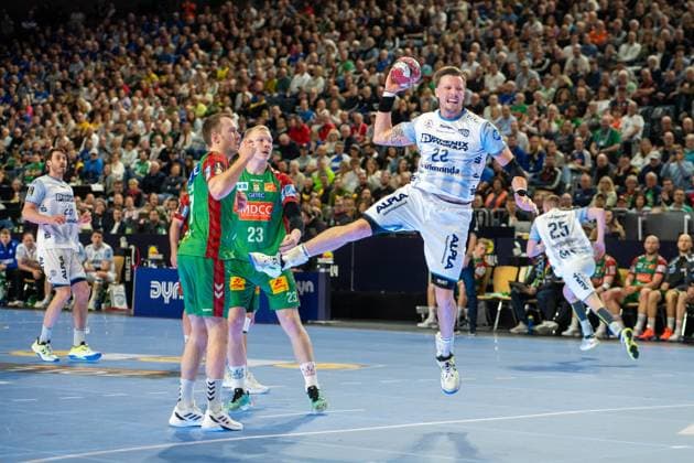 Adam Nyfjaell, Kreislaeufer TBV Lemgo Lippe 22 , TBV Lemgo Lippe SC Magdeburg, DHB Pokal Maenner, Herren, 6 Spieltag, Spiel um Platz 3, Daikin HBL, Lidl Final 4, 19 04 2026 Köln NRW Germany Copyright: xkolbert-press MartinxWdziecznyx