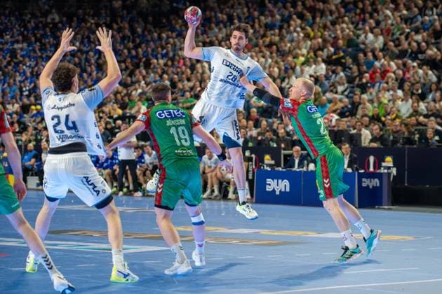 Hendrik Wagner, back court TBV Lemgo Lippe 28 , Joel Willecke, circle shooter TBV Lemgo Lippe 24 , TBV Lemgo Lippe SC Magdeburg, DHB Pokal Maenner, Herren, 6 Spieltag, Spiel um Platz 3, Daikin HBL, Lidl Final 4, 19 04 2026 Köln NRW Germany Copyright: xkolbert-press MartinxWdziecznyx