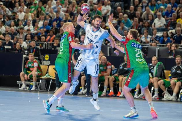 Tim Suton, Back TBV Lemgo Lippe 23 , TBV Lemgo Lippe SC Magdeburg, DHB Pokal Maenner, Herren, 6 Spieltag, Spiel um Platz 3, Daikin HBL, Lidl Final 4, 19 04 2026 Köln NRW Germany Copyright: xkolbert-press MartinxWdziecznyx