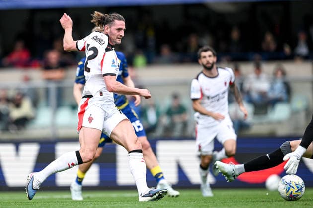 Mg Verona 19 04 2026 - campionato di calcio Serie A Hellas Verona-Milan foto Matteo Gribaudi Image nella foto: gol Adrien Rabiot 