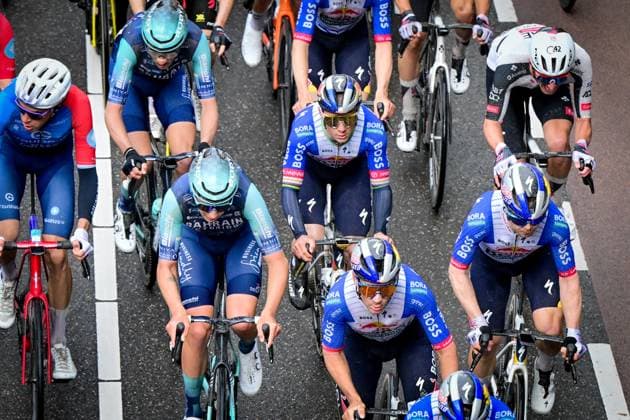 Belgian Remco Evenepoel of Red Bull-BORA-hansgrohe pictured in action during the men elite Amstel Gold Race one day cycling race, 257,4 km from Maastricht to Valkenburg, The Netherlands, Sunday 19 April 2026. DIRKxWAEM  x171331584x