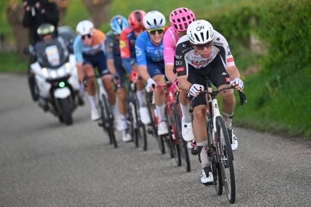 Amstel Gold Race 2026 Cycling Race VALKENBURG, THE NETHERLANDS - APRIL 19 : Cosnefroy Benoit (FRA) of UAE Team Emirates - XRG during the 60th edition of Amstel Gold Race an UCI World Tour 1.UWT one day cycling road race for Men Elite of 220 km with start in Maastricht and finish in Valkenburg on April 19, 2026 in Valkenburg, The Netherlands, 19 04 2026 ( Motordriver Kenny Verfaillie - Valkenburg The Netherlands  Copyright: xVincentxKalutx