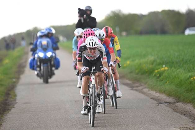 Amstel Gold Race 2026 Cycling Race VALKENBURG, THE NETHERLANDS - APRIL 19 : Cosnefroy Benoit (FRA) of UAE Team Emirates - XRG during the 60th edition of Amstel Gold Race an UCI World Tour 1.UWT one day cycling road race for Men Elite of 220 km with start in Maastricht and finish in Valkenburg on April 19, 2026 in Valkenburg, The Netherlands, 19 04 2026 ( Motordriver Kenny Verfaillie - Valkenburg The Netherlands  Copyright: xVincentxKalutx