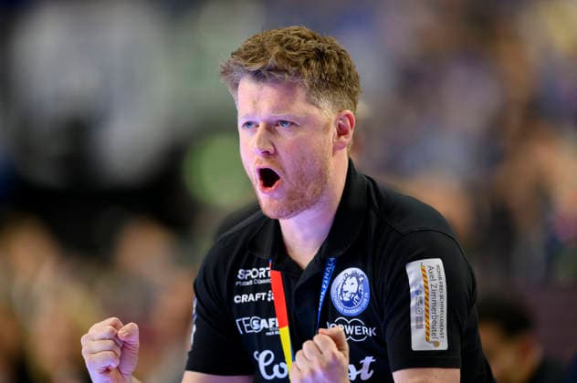 Coach Markus Pütz BHC Gesture Final Füchse Berlin B Bergischer HC BHC , on 19 04 2026 Handball DHB Pokal Final4 2026, from 18 04 19 04 2026 in Cologne Germany Â