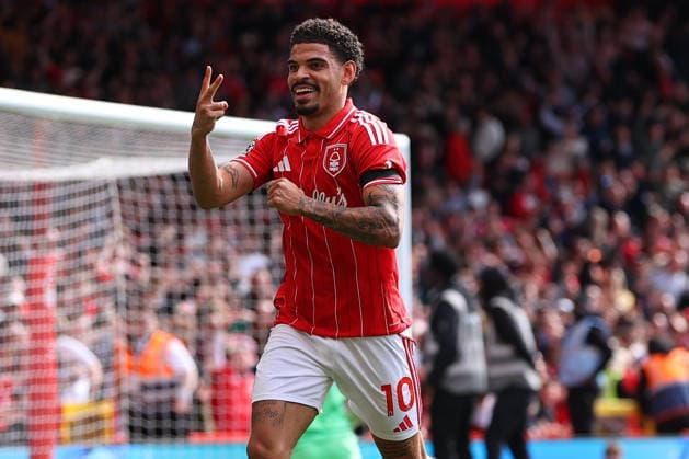 Nottingham Forest v Burnley, Premier League Morgan Gibbs-White of Nottingham Forest celebrates his third goal making it 3-1 to Nottingham Forest during the Nottingham Forest v Burnley Premier League match at the City Ground, West Bridgford, England on 19 April 2026 Credit: Ryan Crockett Every Second Media Editorial use only. All images are copyright Every Second Media Limited. No images may be reproduced without prior permission. All rights reserved. Premier League and Football League images are subject to licensing agreements with Football DataCo Limited. see https: www.football-dataco.com Copyright: xIMAGO EveryxSecondxMediax ESM-1916-0109 RyanxCrockettx xEveryxSecondxMediax