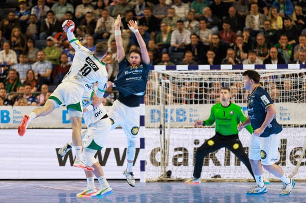 Mathias GIDSEL Fuechse Berlin, 19 scores a goal, Action, Goal throw GER, Fuechse Berlin vs Bergischer HC, Handball, DHB Pokal, LIDL Final4, Final, Season 2025 2026, 19 04 2026, GER, Fuechse Berlin vs Bergischer HC, Handball, DHB Pokal, LIDL Final4, Final, Season 2025 2026, 19 04 2026, Cologne Copyright: xEibnerxPressefoto OliverxSchmidtx EP_OST