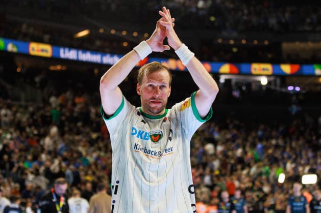 Max DARJ Fuechse Berlin, 05 claps, positive emotions GER, Fuechse Berlin vs Bergischer HC, Handball, DHB Pokal, LIDL Final4, Final, Season 2025 2026, 19 04 2026, GER, Fuechse Berlin vs Bergischer HC, Handball, DHB Pokal, LIDL Final4, Final, Season 2025 2026, 19 04 2026, Cologne Copyright: xEibnerxPressefoto OliverxSchmidtx EP_OST