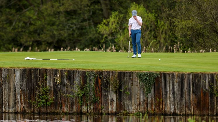 REPRO FREE *PRESS RELEASE NO REPRODUCTION FEE* EDITORIAL USE ONLY Flogas Irish Boys Amateur Open Championship, Malone Golf Club, Belfast 19 4 2026 Harry O™Hara reacts to a missed put Harry O™Hara reacts to a missed put 19 4 2026  Copyright: x INPHO RyanxByrnex RB1_3824