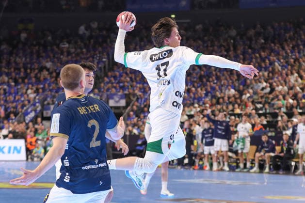 19 04 2026 ,xgox, Handball DHB Pokal Final Füchse Berlin Bergischer HC emspor, v l Nils Lichtlein Berlin, 17 throws goal, Torschuetze, erzielt Tor, Treffer, scores the goal Koeln