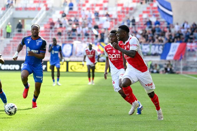 AS Monaco FC v AJ Auxerre - Ligue 1 McDonald s 2025 2026 09 Folarin BALOGUN (asm) during the Ligue 1 McDonald s match between AS Monaco FC and AJ Auxerre at Stade Louis II on April 19, 2026 in Monaco, Monaco. Monaco Monaco  Copyright: xFEPx 776348355