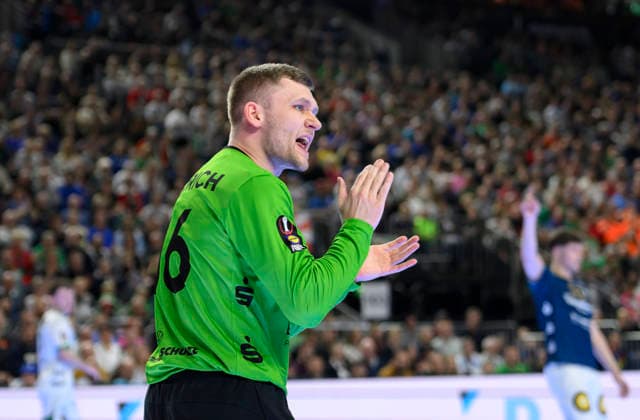 Lukas DIEDRICH Goalkeeper BHC cheers on his team Final Füchse Berlin B Bergischer HC BHC , on 19 04 2026 Handball DHB Pokal Final4 2026, from 18 04 19 04 2026 in Cologne Germany Â