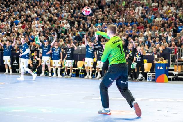 Lukas Diedrich, Goalkeeper Bergischer Handball Club 06 16 , Bergischer HC Fuechse Berlin, DHB Pokal Maenner, Herren, 6 Spieltag, Finale, Daikin HBL, Lidl Final 4, 19 04 2026 Köln NRW Germany Copyright: xkolbert-press MartinxWdziecznyx