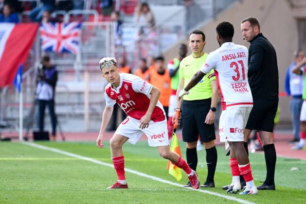 AS Monaco FC v AJ Auxerre - Ligue 1 McDonald s 2025 2026 10 Aleksandr GOLOVIN (asm) during the Ligue 1 McDonald s match between AS Monaco FC and AJ Auxerre at Stade Louis II on April 19, 2026 in Monaco, Monaco. Monaco Monaco  Copyright: xFEPx 776348355