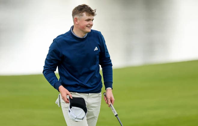 REPRO FREE *PRESS RELEASE NO REPRODUCTION FEE* EDITORIAL USE ONLY Flogas Irish Boys Amateur Open Championship, Malone Golf Club, Belfast 19 4 2026 John Moran John Moran 19 4 2026  Copyright: x INPHO RyanxByrnex RB1_4244