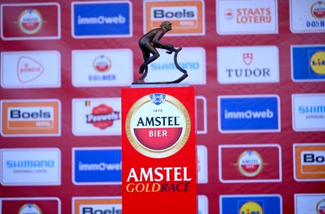 Amstel Gold Race 2026 Cycling Race VALKENBURG, THE NETHERLANDS - APRIL 19 : illustration picture trophy during the 60th edition of Amstel Gold Race an UCI World Tour 1.UWT one day cycling road race for Men Elite of 220 km with start in Maastricht and finish in Valkenburg on April 19, 2026 in Valkenburg, The Netherlands, 19 04 2026 ( Motordriver Kenny Verfaillie - Valkenburg The Netherlands  Copyright: xVincentxKalutx