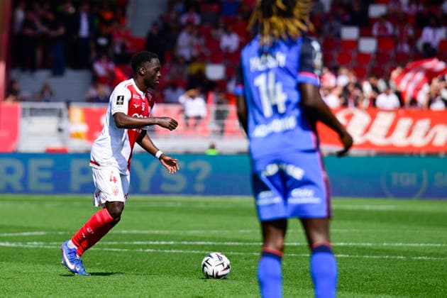 FOOTBALL : AS Monaco VS AJ Auxerre - Ligue 1 McDonald s - 19 04 2026 Jordan Teze (ASM) - Ligue 1 McDonald s match between AS Monaco and AJ Auxerre on April 19, 2026 at the Louis II Stadium in Monaco. MonacoMonaco  Copyright: xWilliamxCannarellax