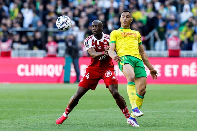 FC Nantes v Stade Brestois 29 - Ligue 1 McDonald s 2025 2026 44 Soumaila COULIBALY (sb29) - 31 Mostafa MOHAMED (fcn) during the Ligue 1 McDonald s match between Nantes and Brest at Stade de la Beaujoire on April 19, 2026 in Nantes, France. Nantes France  Copyright: xFEPx 776348358