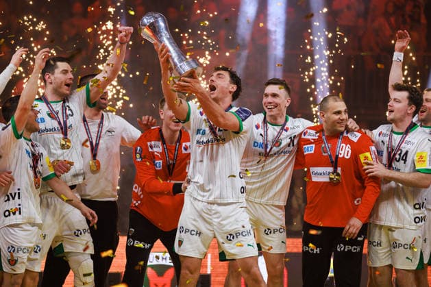 William REICHARDT Fuechse Berlin, 23 jubilation, joy, passion, success, emotion, enthusiasm, positive emotions GER, Fuechse Berlin vs Bergischer HC, handball, DHB Pokal, LIDL Final4, final, season 2025 2026, 19 04 2026, GER, Fuechse Berlin vs Bergischer HC, handball, DHB Pokal, LIDL Final4, final, season 2025 2026, 19 04 2026, Cologne Copyright: xEibnerxPressefoto OliverxSchmidtx EP_OST