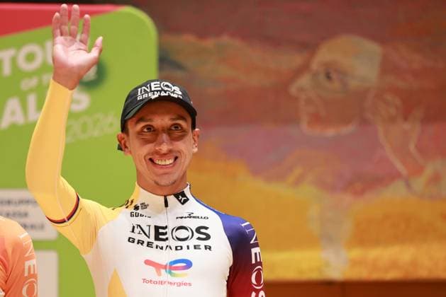 TOUR DES ALPES 2026 - UCI Cycling Race Tour of the Alps Pierre Teyssot MAXPPP ; TOUR DES ALPES 2026 - UCI Cycling Race Tour of the Alps. Innsbruck, Austria on April 19, 2026. Teams presentation of the 49th edition which will take place from 20 till 24 April 2026. Egan Arley BERNAL GOMEZ (COL) Pierre Teyssot Maxppp Innsbruck Tyrol Austria  Copyright: xMAXPPPxPierrexTeyssotx TEY60058 TEY60058