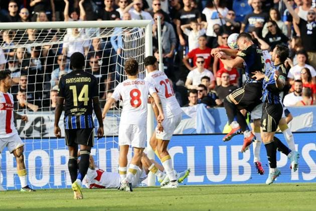 April 19, 2026, Pisa, ITALIA: Pisa s Simone Canestrelli scores 1-0 during the Italian Serie A soccer match Pisa SC vs Genoa CFC at Arena Garibaldi stadium in Pisa, Italy, 19 April 2026. ANSA ENRICO MATTIA DEL PUNTA Italy Soccer Serie A - Pisa SC Vs Genoa  - ZUMAa110 20260419_zaf_a110_026 Copyright: xEnricoxMattiaxDelxPuntax