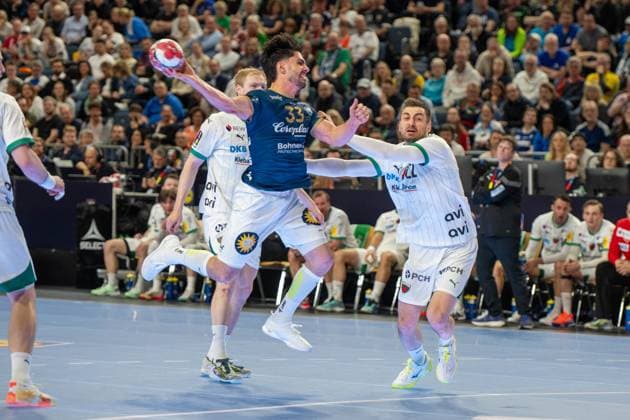 Eloy Morante Maldonado, Bergischer Handball Club 06 33 , Bergischer HC Fuechse Berlin, DHB Pokal Maenner, Herren, 6 Spieltag, Finale, Daikin HBL, Lidl Final 4, 19 04 2026 Köln NRW Germany Copyright: xkolbert-press MartinxWdziecznyx