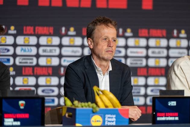 Frank Bohmann, Managing Director DHL, Bergischer HC Fuechse Berlin, DHB Pokal Maenner, Herren, 6 Spieltag, Finale, Daikin HBL, Lidl Final 4, 19 04 2026 Köln NRW Germany Copyright: xkolbert-press MartinxWdziecznyx