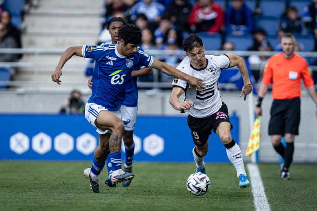FOOTBALL : Racing de Strasbourg - Stade Rennes F. C - Ligue 1 - Stade de la Meinau - 19 04 2026 Esteban Lepaul 9 Stade Rennes F. C  Copyright: xelyxandroxcegarrax