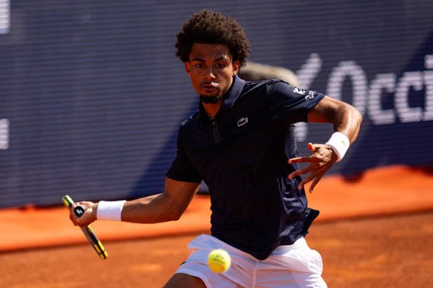 ATP, Tennis Herren 500 - Final of Barcelona Open Banc Sabadell in Barcelona, Spain, 19, April, 2026. Final of Barcelona Open Banc Sabadell match between Andrey Rublev (RUS) and Arthur Fils (FRA) in Reial Club de Tennis Barcelona, Barcelona, Spain, on April 19, 2026. Arthur Fils (FRA) action. Barcelona Reial Club de Tennis Barcelona Barcelona Spain